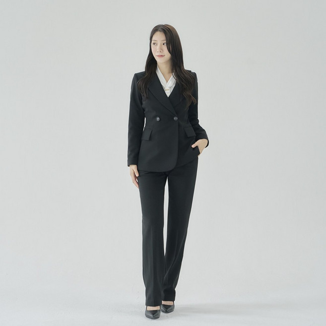 더웨이나인 여성 겨울 정장 세트 자켓 바지 유니폼 스판 에고스동절기set