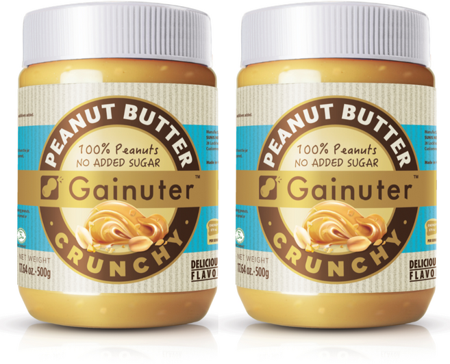 제이넛터 무가당 100% 땅콩버터 크런치, 2개, 500g