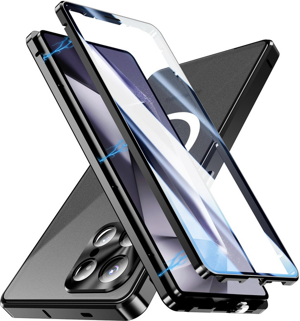 헤미션 갤럭시S26 울트라 양면강화유리 풀커버 매그세이프 마그네틱 케이스 자동흡착