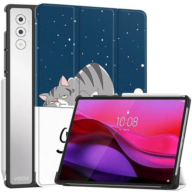 Smart For Lenovo Yoga Tab Plus Case TB520FU Trifold Stand Hard Cover For Yoga Pad Pro 12.7 AI (2024), 01 Yoga Pad Pro 12.7, 01 LM
