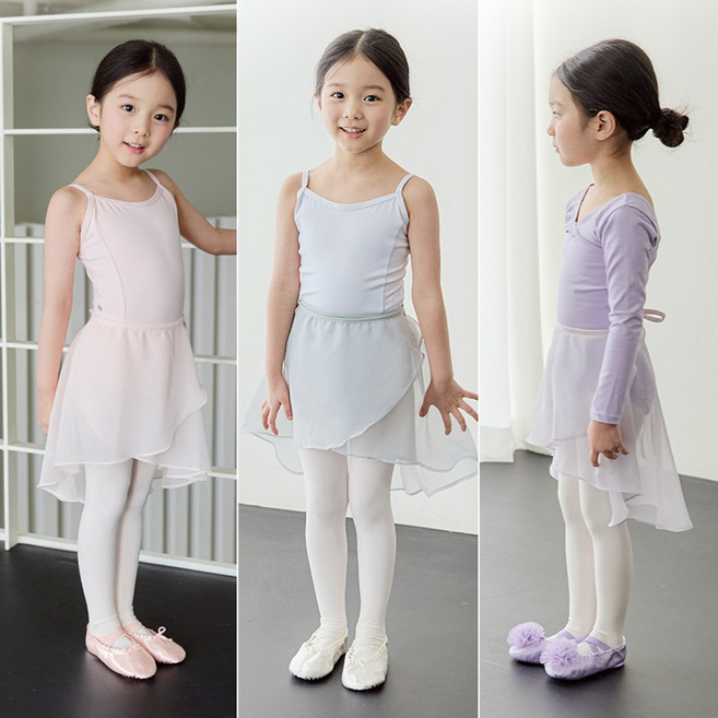 [삐에아떼르] 베베드 언발란스 쉬폰 랩스커트 8003 (스커트단품)