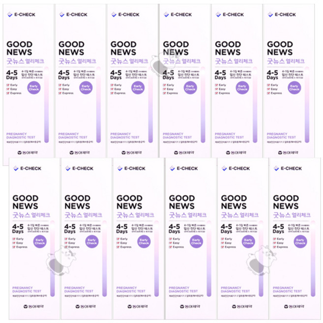 동아제약 굿뉴스 얼리체크 임신테스트기, 1개입, 12개