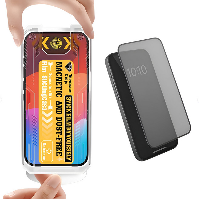 호믹스 자석형 저반사 매트 지문방지 코팅 강화유리 휴대폰 액정보호필름 1매, 1개