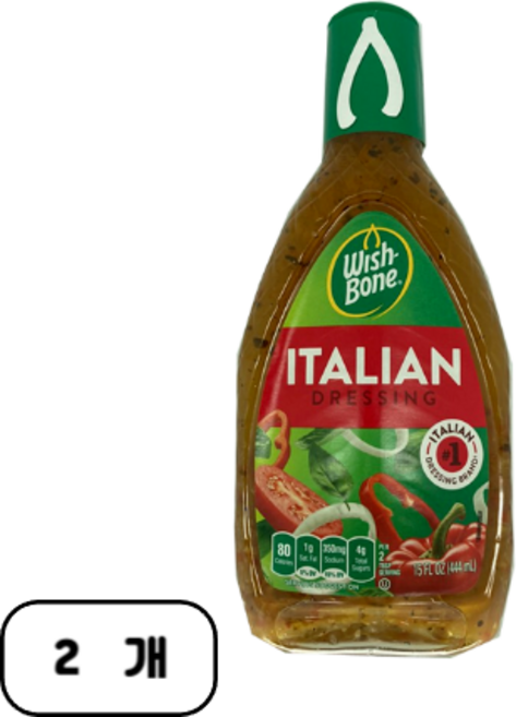Wish-Bone 이탈리안 드레싱 시그니처 블렌드 오브 허브 앤 스파이스, 2개, 444ml