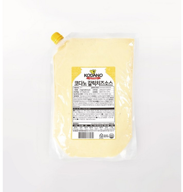 지케이푸드 코다노 갈릭치즈소스 2kg 갈릭 소스 치즈, 1개