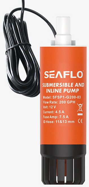 씨플로 캠핑펌프 11L 인라인 보트 캠핑카 카라반 수중 물 물통 아쿠아, SFSP1-G200-03B