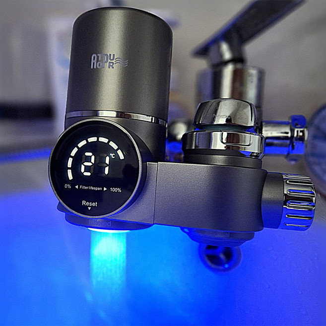 아토퓨어 아기 수전 워터탭 정수 온도표시 필터 [1년세트] 잔류염소 녹물 중금속 제거, 워터탭+필터1년구성, 1세트