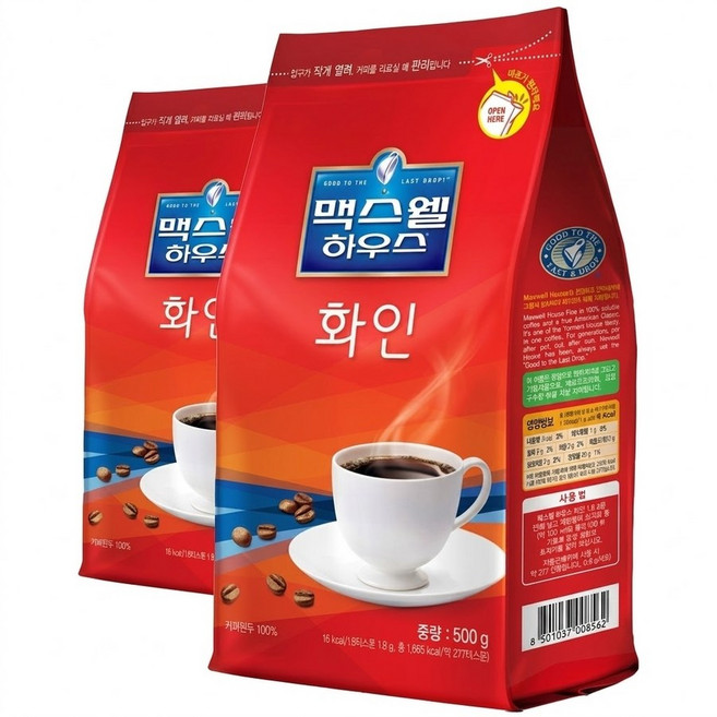 맥스웰하우스 화인 원두커피믹스 500g 1개입 2개
