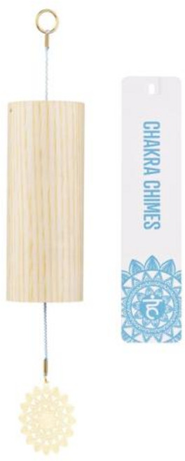 크리스탈싱잉볼 차크라 차임 자연 대나무 바람 명상 코드 윈드벨 야외 정원 파티오용 홈 인테리어 휴식, Throat, 1개