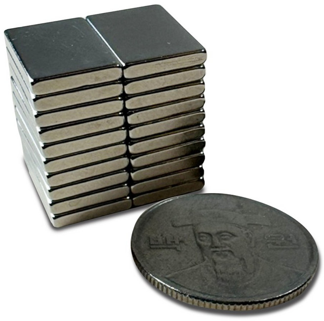 15*10*2 네오디움 사각자석 NS 지름 15mm x 10mm x 2mm [니즈], 20개