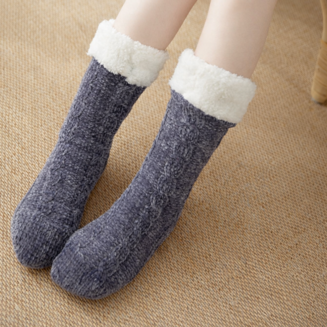 에르노아 기모 수면양말 수족냉증 양털양말 무압박 임산부 롱수면양말 미끄럼방지