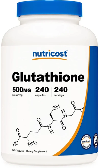 Nutricost 뉴트리코스트 글루타치온 L Glutathione 500mg 240캡슐, 1개 - 쿠팡