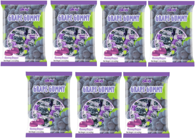 오키그레이프구미 코콘 오키오 포도 젤리 100g 과일젤리 츄잉젤리, 80g, 7개