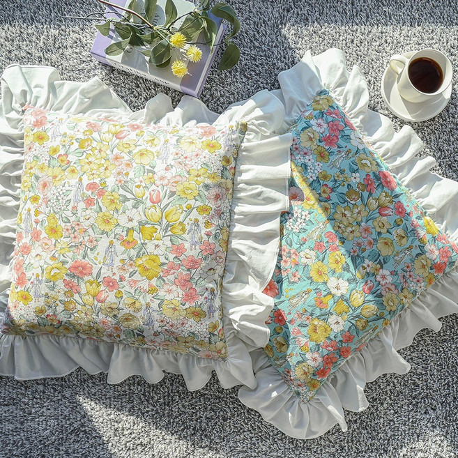 앤스가든 린넨 프릴 쿠션 방석