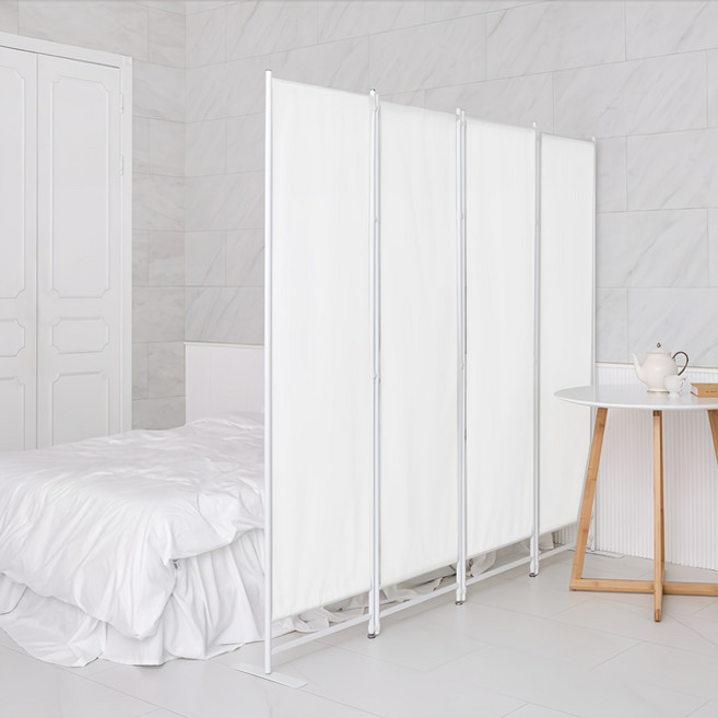 까사마루 매직 가림막 파티션 일자형 4P, 화이트