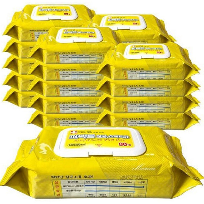 케어메이트 페펙트 무독성 무자극 살균소독티슈 학교방역 관공서 물티슈, 10개 × 1, 10개, 80매