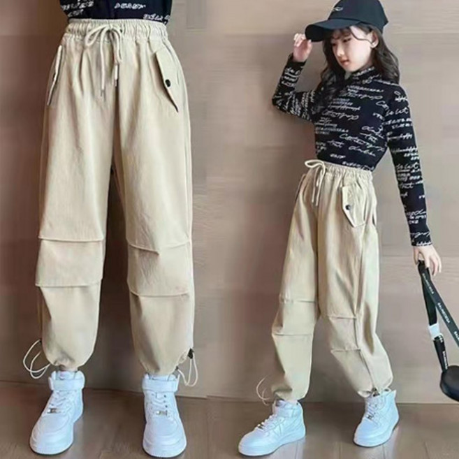 헬로가든 무릎주름 바지[C]/베이지