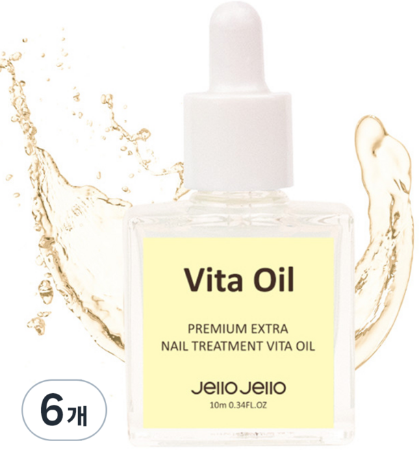 젤로젤로 프리미엄 엑스트라 네일 트리트먼트 비타 오일, 10ml, 6개