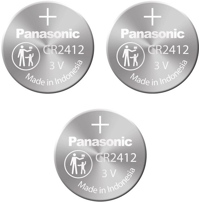 파나소닉 코인건전지 CR2412, 3개입, 1개