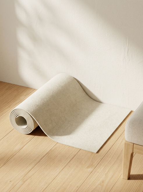 POTTI 고양이 스크래쳐 소파 벽부착형 카페트 매트, 1개, S아이보리