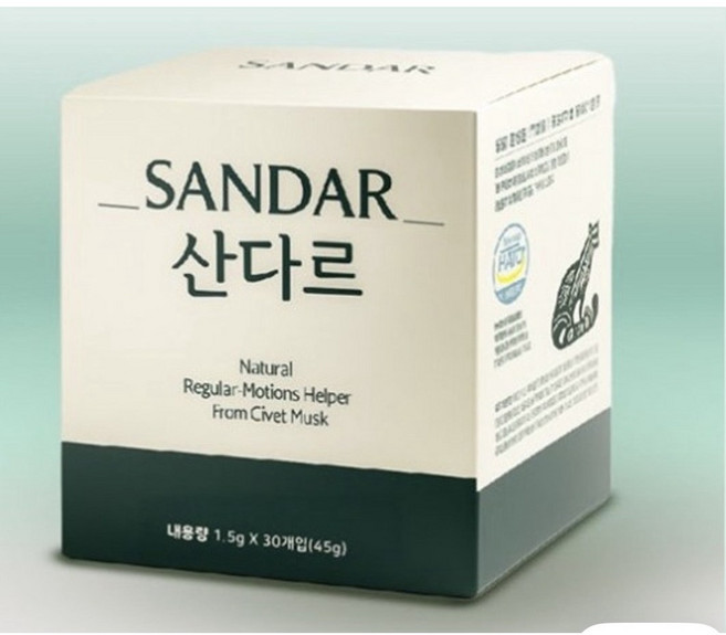 산다르 쾌변 천연 물질 배변활동 원활, 1개, 40g