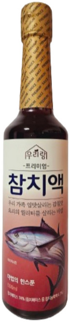 우리랑 프리미엄 참치액 참치액젓 500ml, 1개