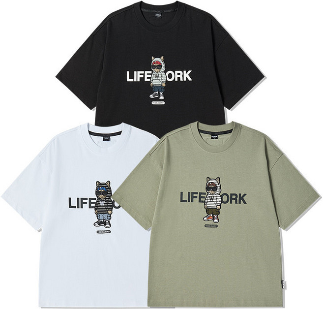 [AK평택점] [라이프워크] 후드 힙독 아플리케 반팔 티셔츠( LW262TS104)