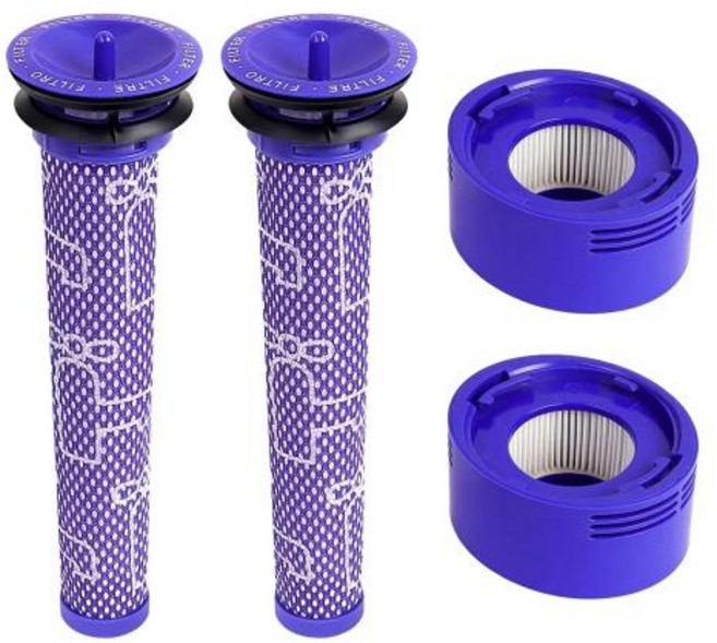 다이슨 V7 V8 진공 청소기용 프리 필터 및 HEPA 포스트 필터 및 후면 모터 커버 키트 먼지 컵 컨테이너 뚜껑 씰링 링 뚜껑, 7)4PCS Set