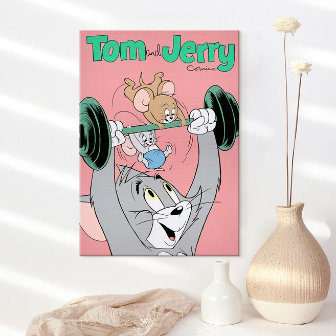 더아트컴퍼니 [오늘특가!] 만화 톰과제리 빈티지 포스터 홈카페 카페 원룸 소품 인테리어 집들이 캔버스액자 25종, 17. 톰과제리 덤밸