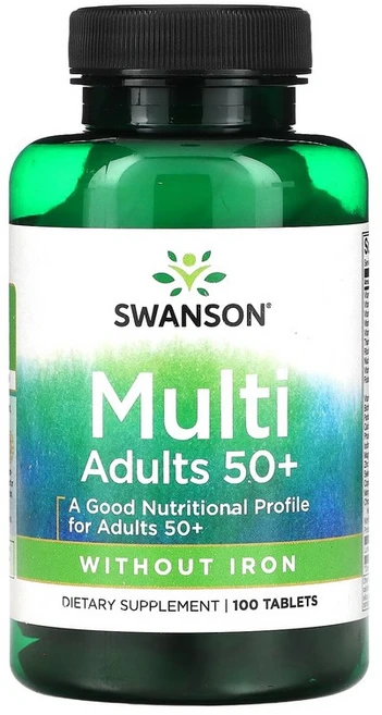 스완슨 멀티비타민 50세 이상 성인용 100정, 1개, 1개 - 쿠팡