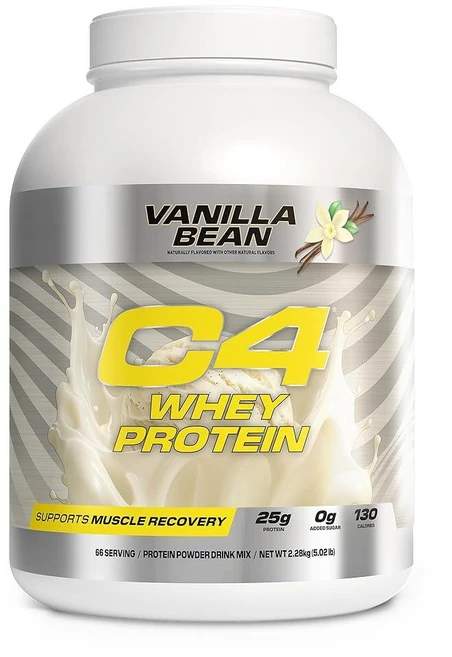 Cellucor C4 유청 단백질 파우더 바닐라 빈 - 25g 설탕 0g 1회 제공량당 130칼로리 근육 회복 지원 28회 분량 운동 후 프리미엄 244603, 5.1 Pound (Pack of 1), Vanilla bean, 1개 - 쿠팡