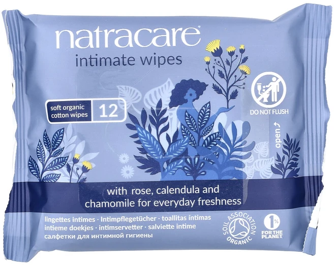 Natracare 부드러운 유기농 순면 인티메이트 와이프스 12매, Natracare부드러운유기농순면인티메이트와이프스12매, 1개 - 쿠팡