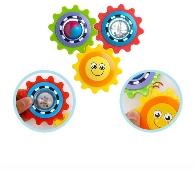 9개월아기 촉감자극 햇님기어 스마일 딸랑이 육아필수템 촉각자극 조카선물, 1개