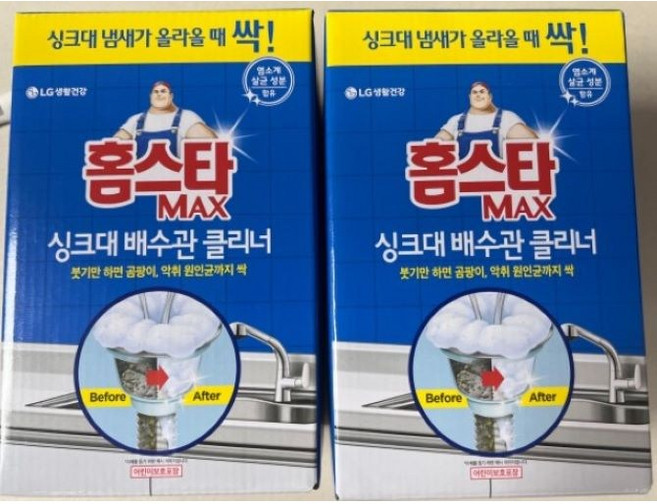 홈스타 맥스 싱크대 배수관 클리너, 680ml, 16개
