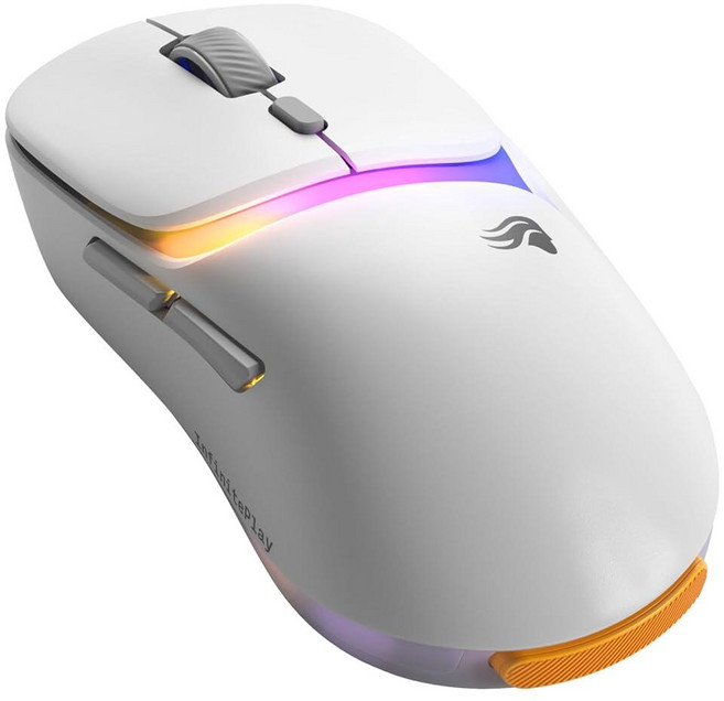 GLORIOUS Model O 무선 게이밍 마우스 - 초경량 69g 벌집 디자인 RGB 양손잡이용 지연 없는 2.4GHz 무선 최대 71시간 배터리 매트 블랙, Model D3 (Ergonomic), White