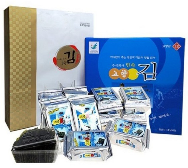 민속 고향김 3호 1세트 2세트 3세트 3세트 10세트 김 선물, 3박스