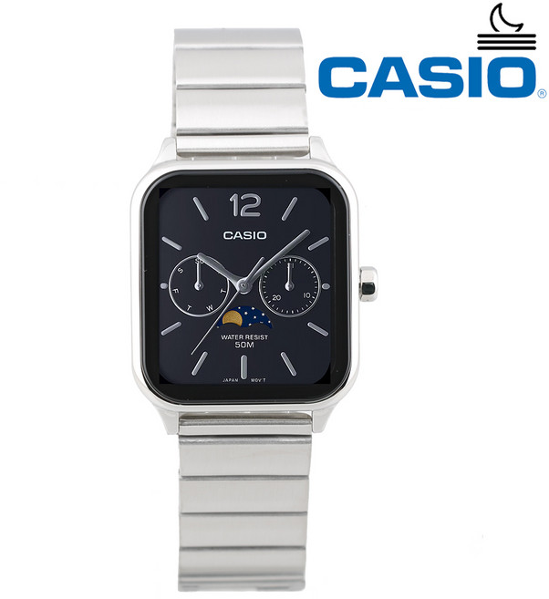 카시오 정품 문페이즈 남성 손목시계 MTP-M305D-1A