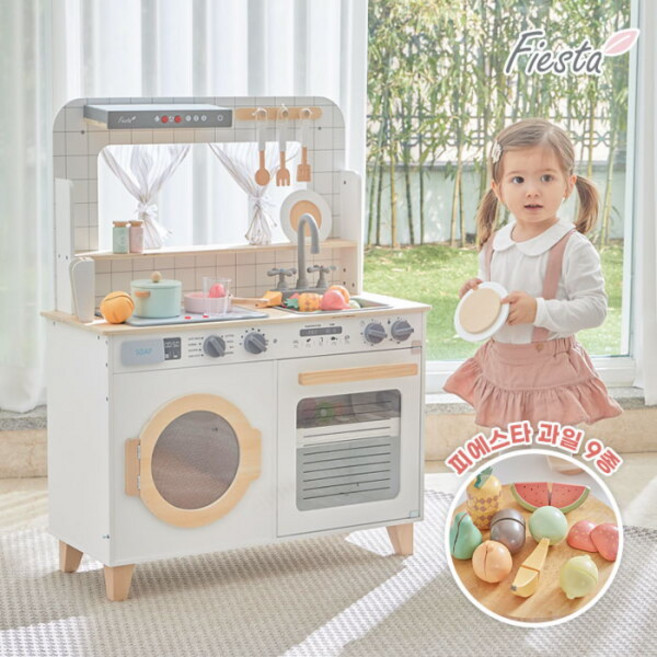 [피에스타] 우드 주방놀이 슈크레 + 과일9종 세트, 1개, 상세 설명 참조