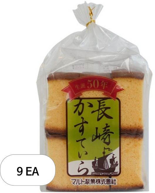 마루토세이카 나가사키 카스텔라, 260g, 9개