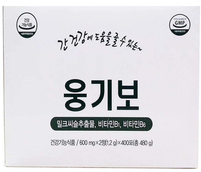 대웅생명과학 웅기보 600mg x 2정 x 400포, 400회분, 1개 - 쿠팡