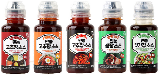 스핏 캠핑용 양념 5종세트 만능양념장, 5개, 260g