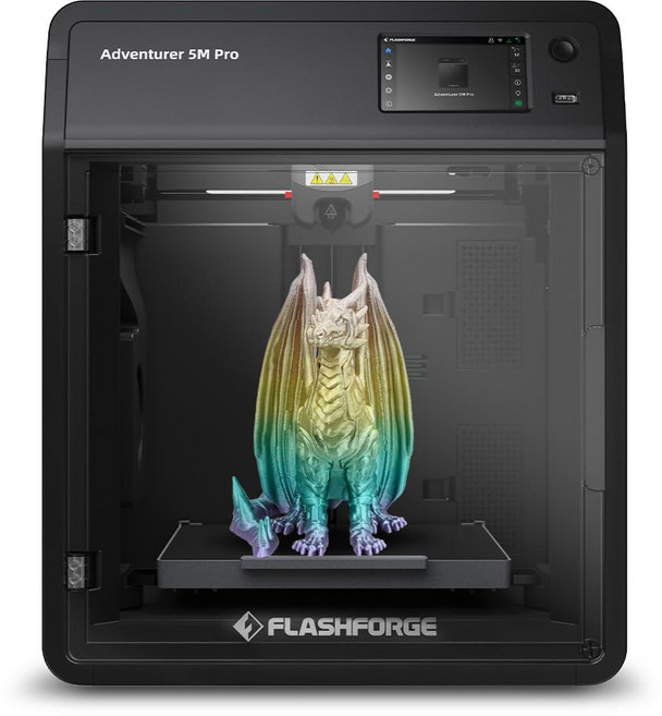 플래시포지 어드벤처 5M 3D 프린터 600mm/s 고속 1 클릭 완전 자동 레벨링 업그레이드된 직접 압출기 퀵 탈착식 280 C 노즐 양면 PEI 코팅 플레이트 인쇄, FLASHFORGE_ADVENTURER_5MPRO