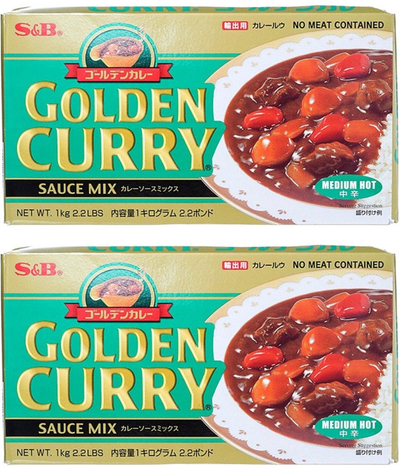 에스앤비골든 카레 중간매운맛, 1kg, 2개