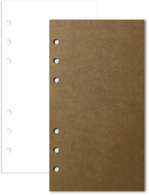 데이스테이션 A6 B6 6공 바인더 백색무지 크라프트지 속지