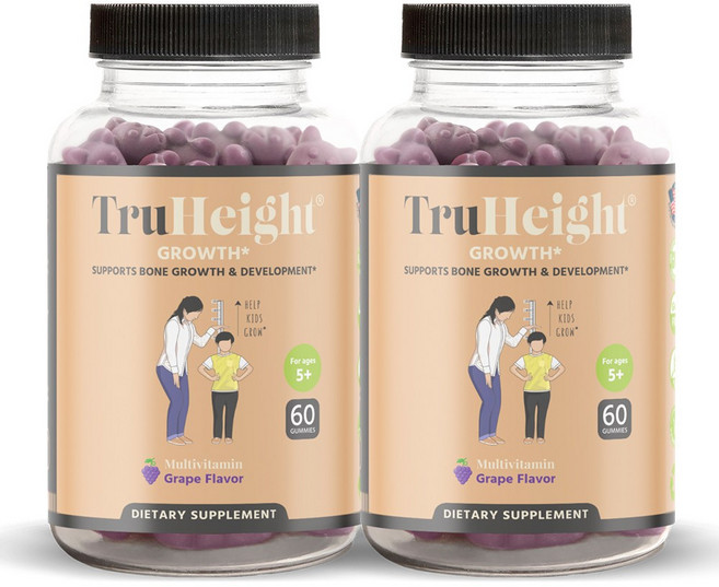 트루하이트 어린이 구미 젤리 종합비타민 만5세이상 포도맛 60구미젤리 아르기닌 황기 2개, 60정