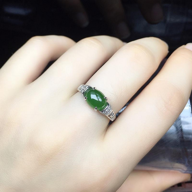 미투리아 여성 원석 옥반지 오픈링 옥가락지