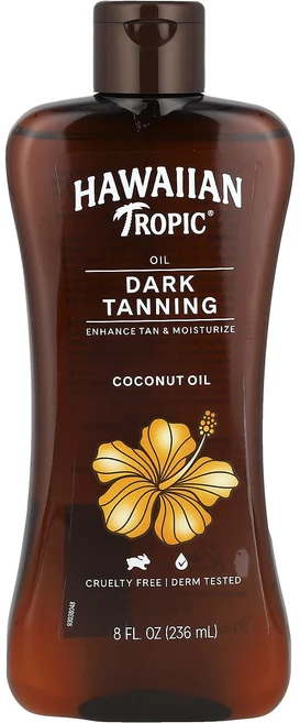 Hawaiian Tropic 다크 태닝 코코넛 오일 236ml(8fl oz), HawaiianTropic다크태닝코코넛오일236ml8f, 1개, 236ml - 쿠팡
