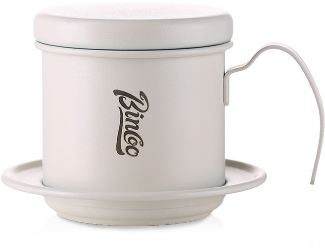 Bincoo 베트남 커피 드리퍼 커피핀 커피필터 핸드드립, 실버, 1개