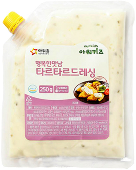 아워홈 아워키즈 타르타르드레싱, 1개, 250g, 타르타르