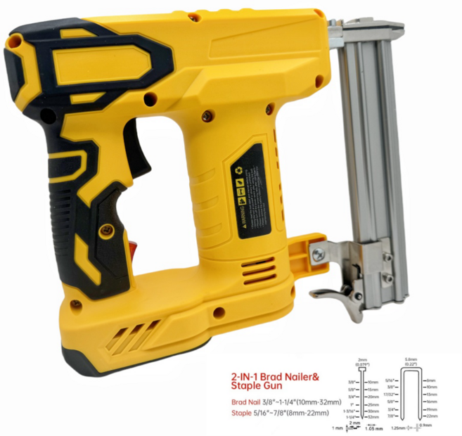 타정총 못박는총 콘크리트타정기 Dewalt 배터리용 충전식 네일 도구 브러시리스 손톱이 있는 신형 무선 전기 건 스트레이트 및 N형 스테이플, [01] only tool, 1개